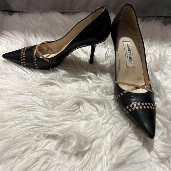 Jimmy Choo London Shoes Kory Camel Kid Leather Pump - Picture 4 of 10